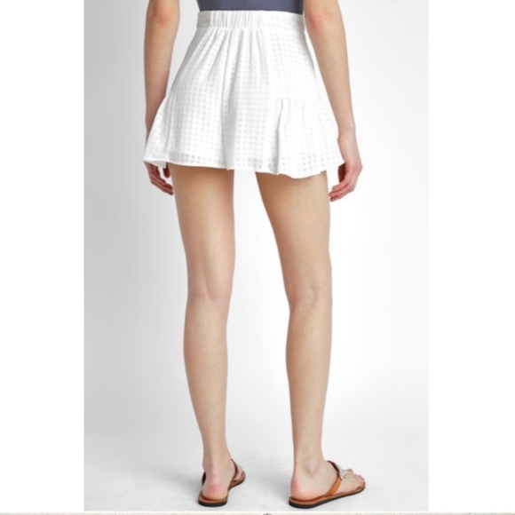 🌸Two for $30💲SMYM- WHITE SHORTS Flouncy SKIPPY Check Picnic NWT - Picture 2 of 7